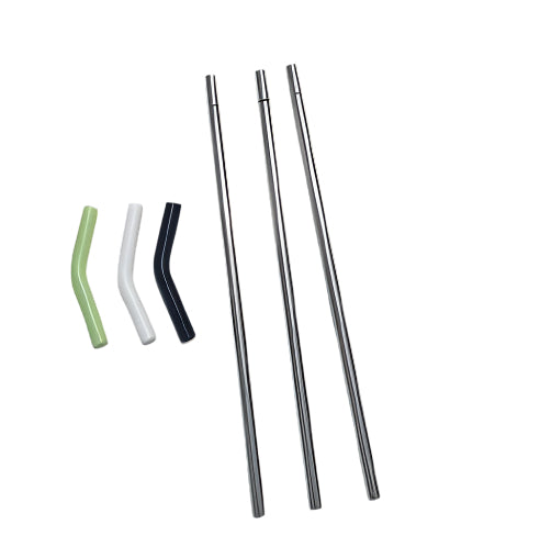 Reusable stainless steel drinking straw